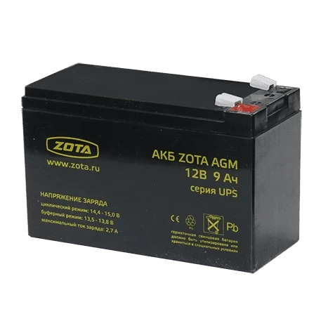 Аккумулятор ZOTA AGM 9-12 от официального дилера ЭЛНА ТЭН