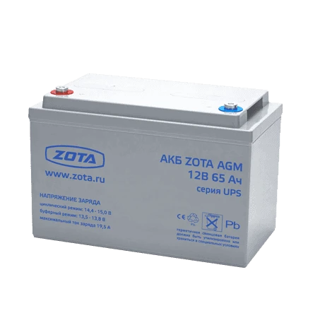Аккумулятор ZOTA AGM 65-12 от официального дилера ЭЛНА ТЭН